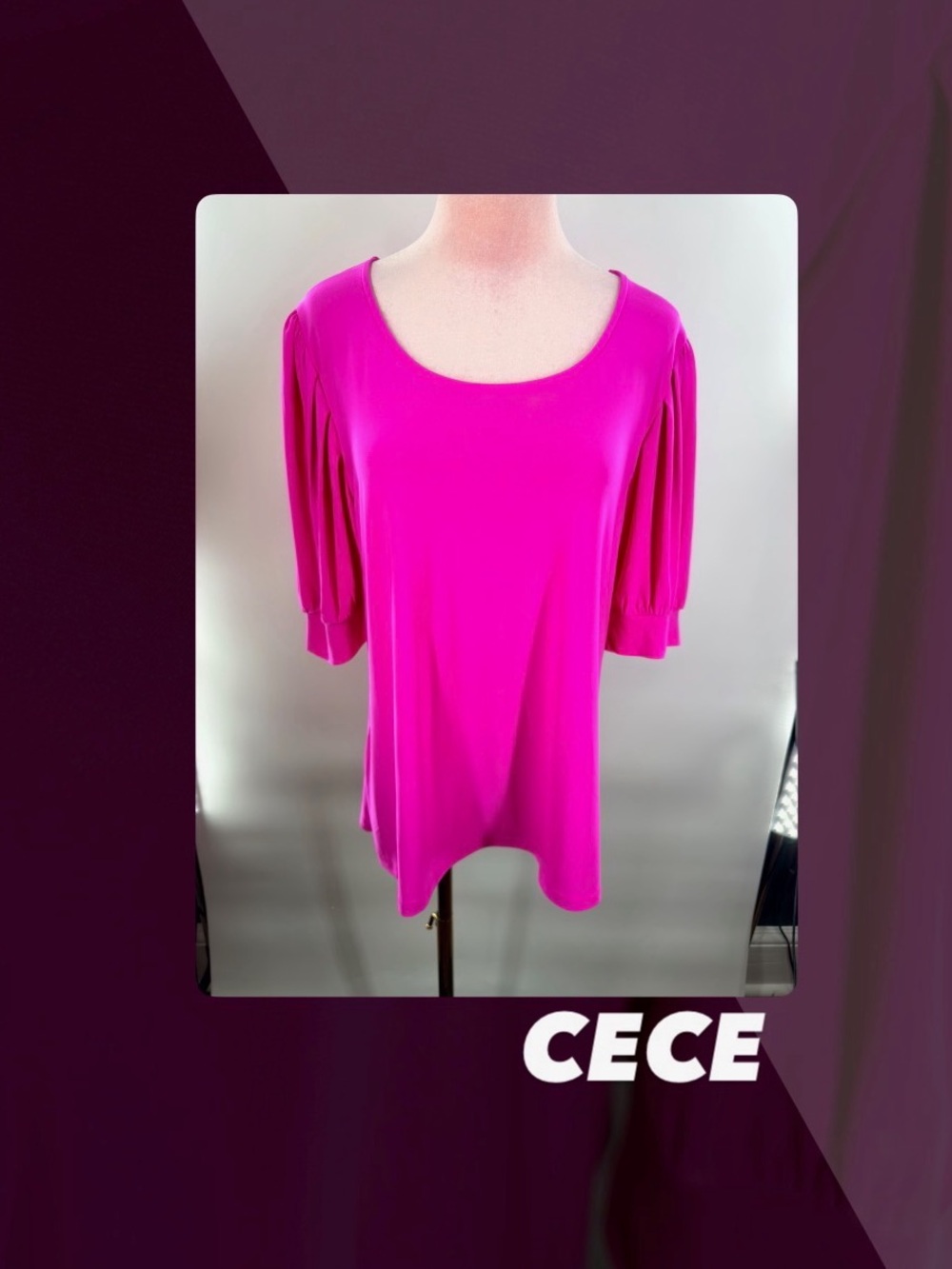 EUC CeCe Puff Sleeve Top